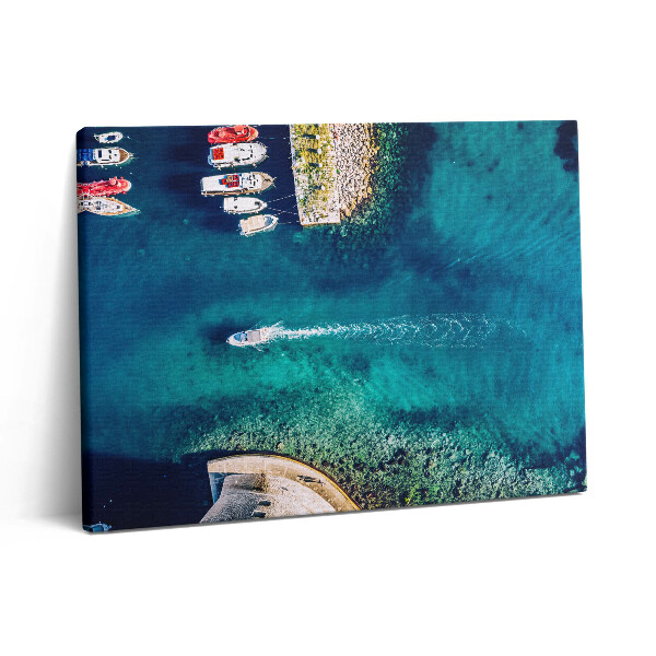 Pictură pe pânză 80x60 Bărci pe mare