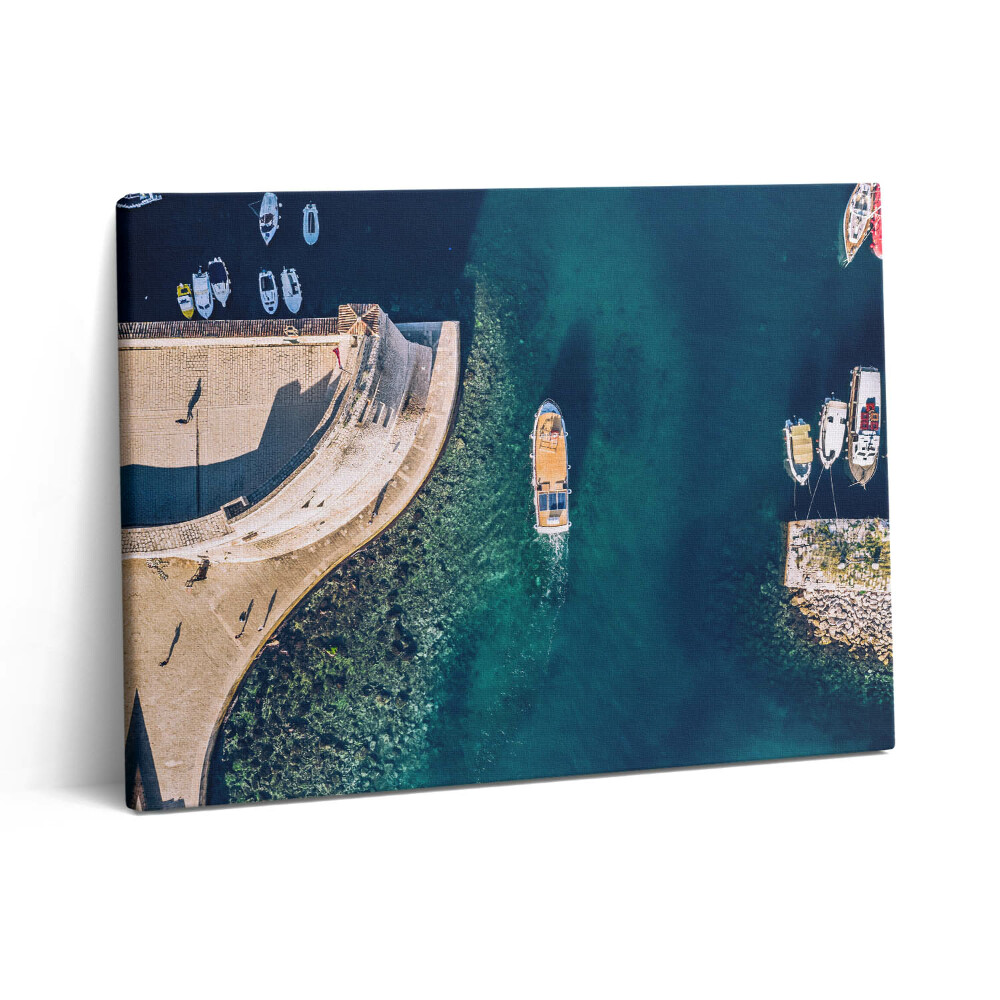 Pictură pe pânză 80x60 Barcă cu pânze pe apă