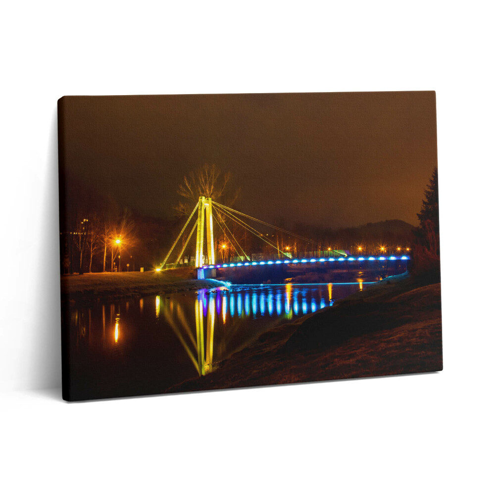 Pictură pe pânză 80x60 Podul peste Vistula din Ustroń