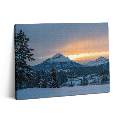 Pictură pe pânză 80x60 Krynica Zdrój Peisaj montan