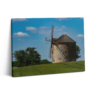 Pictură pe pânză 80x60 Moară de vânt în Moravia