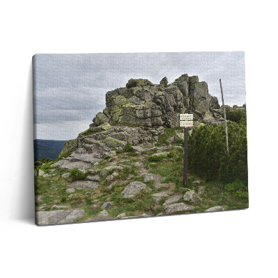 Pictură pe pânză 80x60 Traseu în Munții Karkonosze