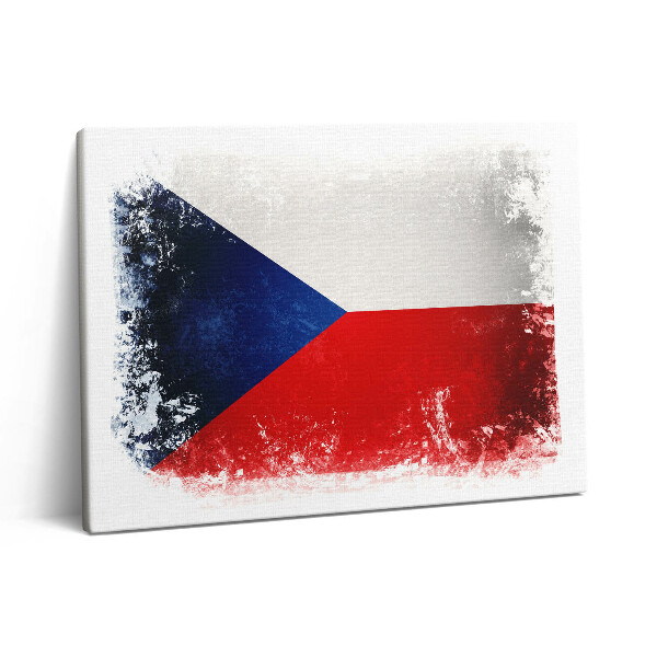 Pictură pe pânză 80x60 steagul ceh