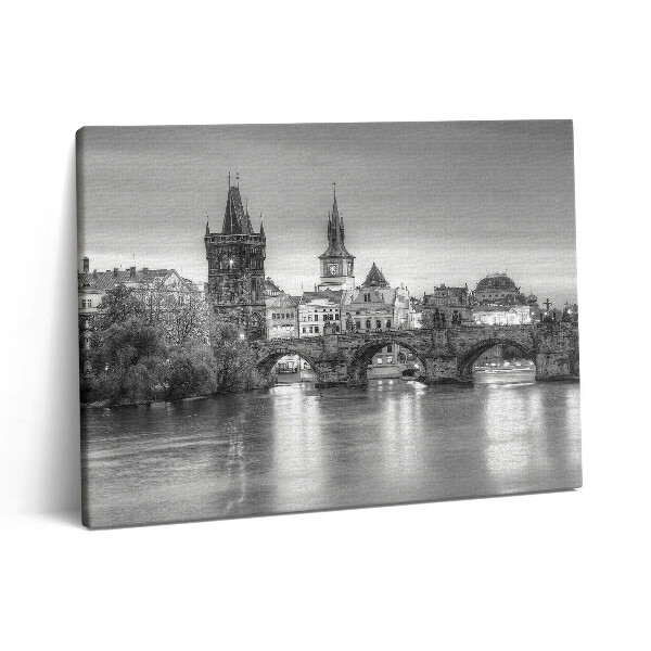 Pictură pe pânză 80x60 Vedere a Podului Carol din Praga
