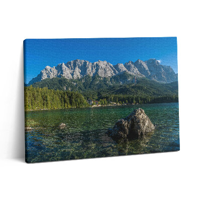 Pictură pe pânză 80x60 Vârful Zugspitze din Germania