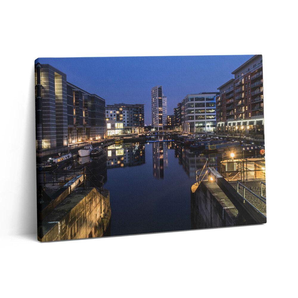 Pictură pe pânză 80x60 Orașul Leeds este luminat noaptea