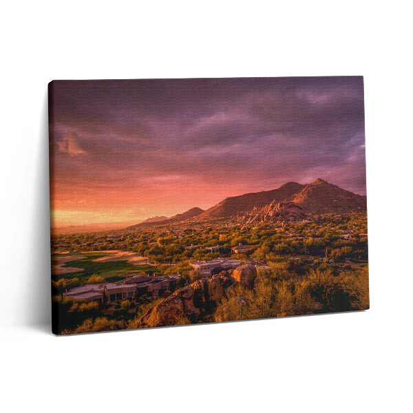 Pictură pe pânză 80x60 Apus de soare peste nordul Scottsdale-ului