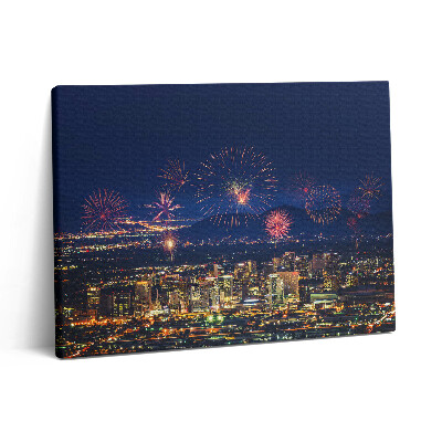 Pictură pe pânză 80x60 Orașul Phoenix noaptea