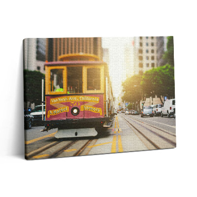 Pictură pe pânză 80x60 Tramvaiul din San Francisco