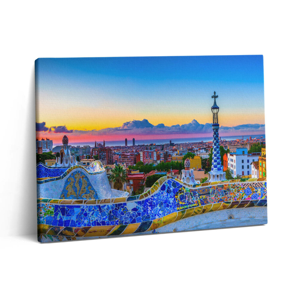 Pictură pe pânză 80x60 Panoramă a orașului Spania