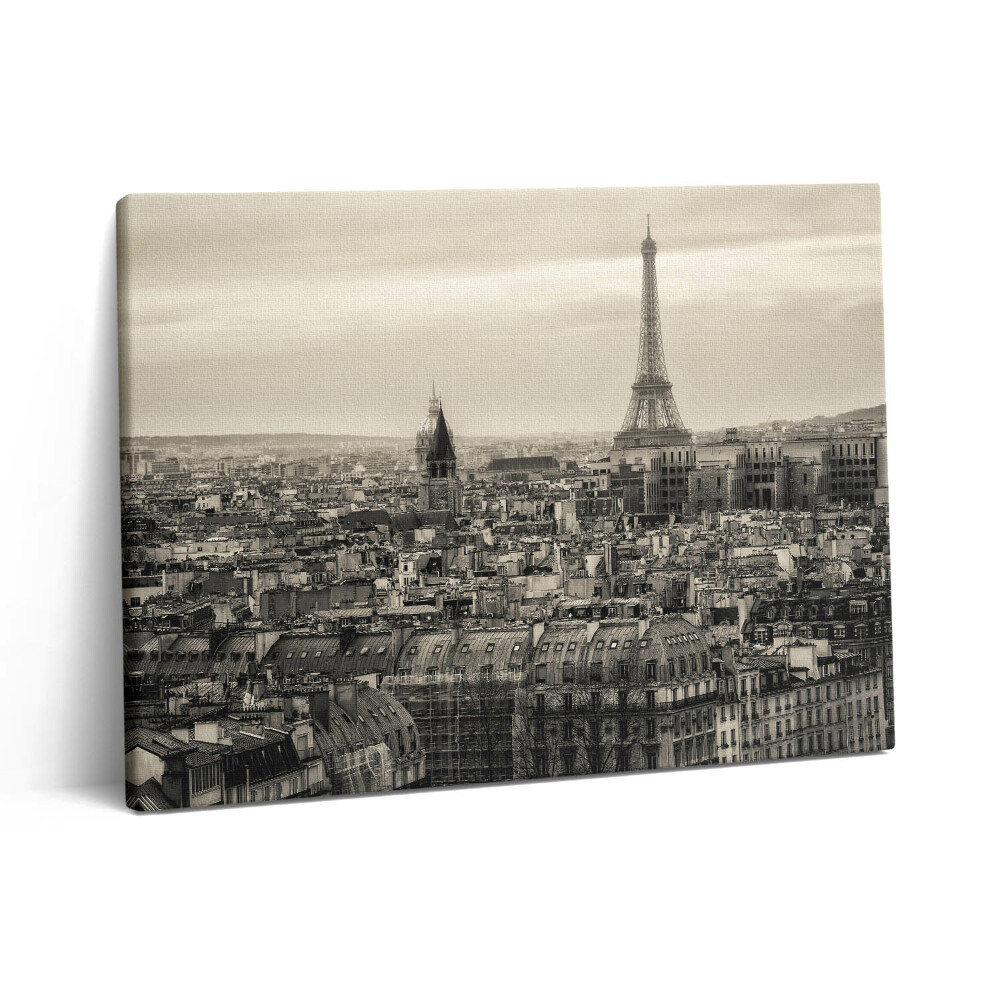 Pictură pe pânză 80x60 Peisajul din Paris și Turnul Eiffel