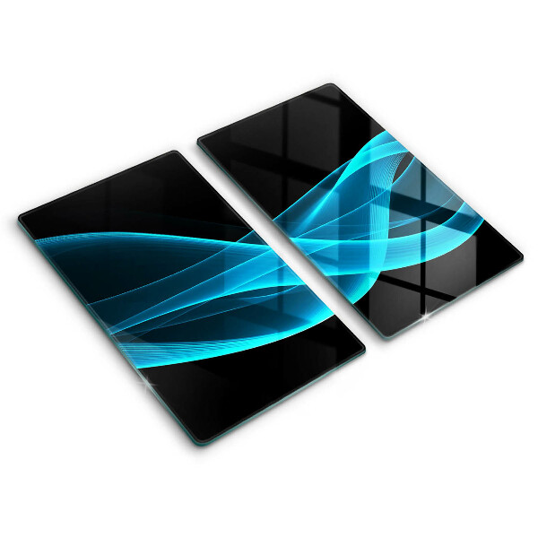 Placă de protecție pentru aragaz Abstracție albastră