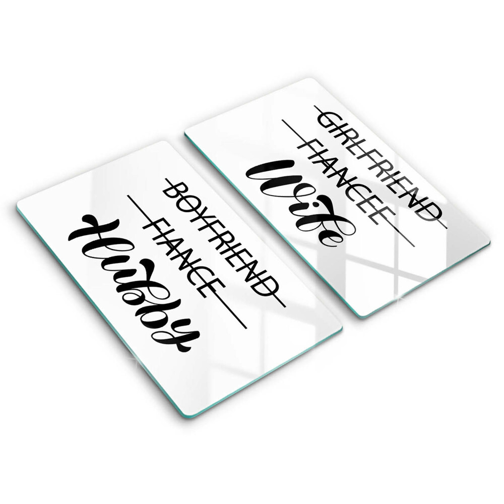 Placă din sticla protectie plita Inscripție, propoziție, model