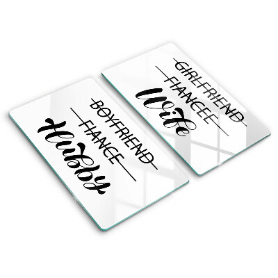 Placă din sticla protectie plita Inscripție, propoziție, model