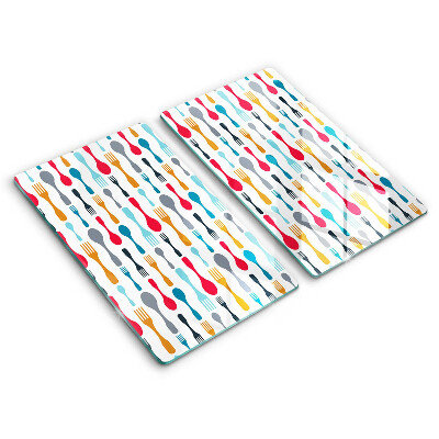 Placă de protecție pentru aragaz Ilustrație cu lingură