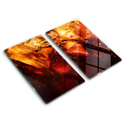 Placă de protecție pentru aragaz Băutură cola cu gheață