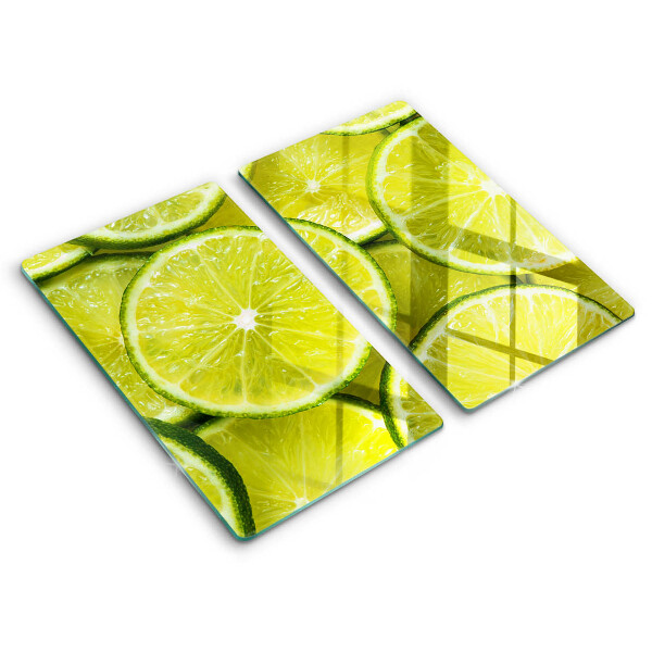 Placă din sticla protectie plita Felii de lime