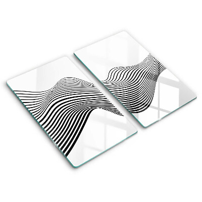 Placă din sticla protectie perete Abstracție liniară