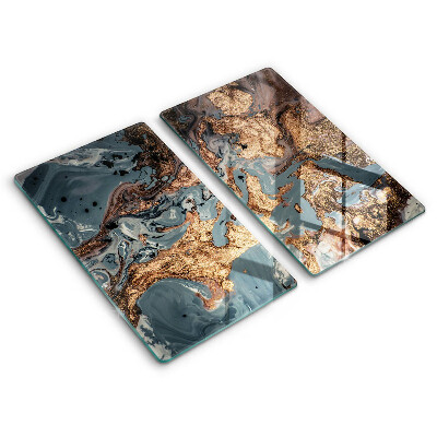 Placă de protecție pentru aragaz Structura de rocă aurie