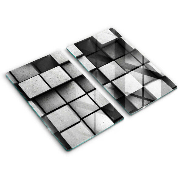 Placă din sticla protectie perete Fundal de geometrie 3D