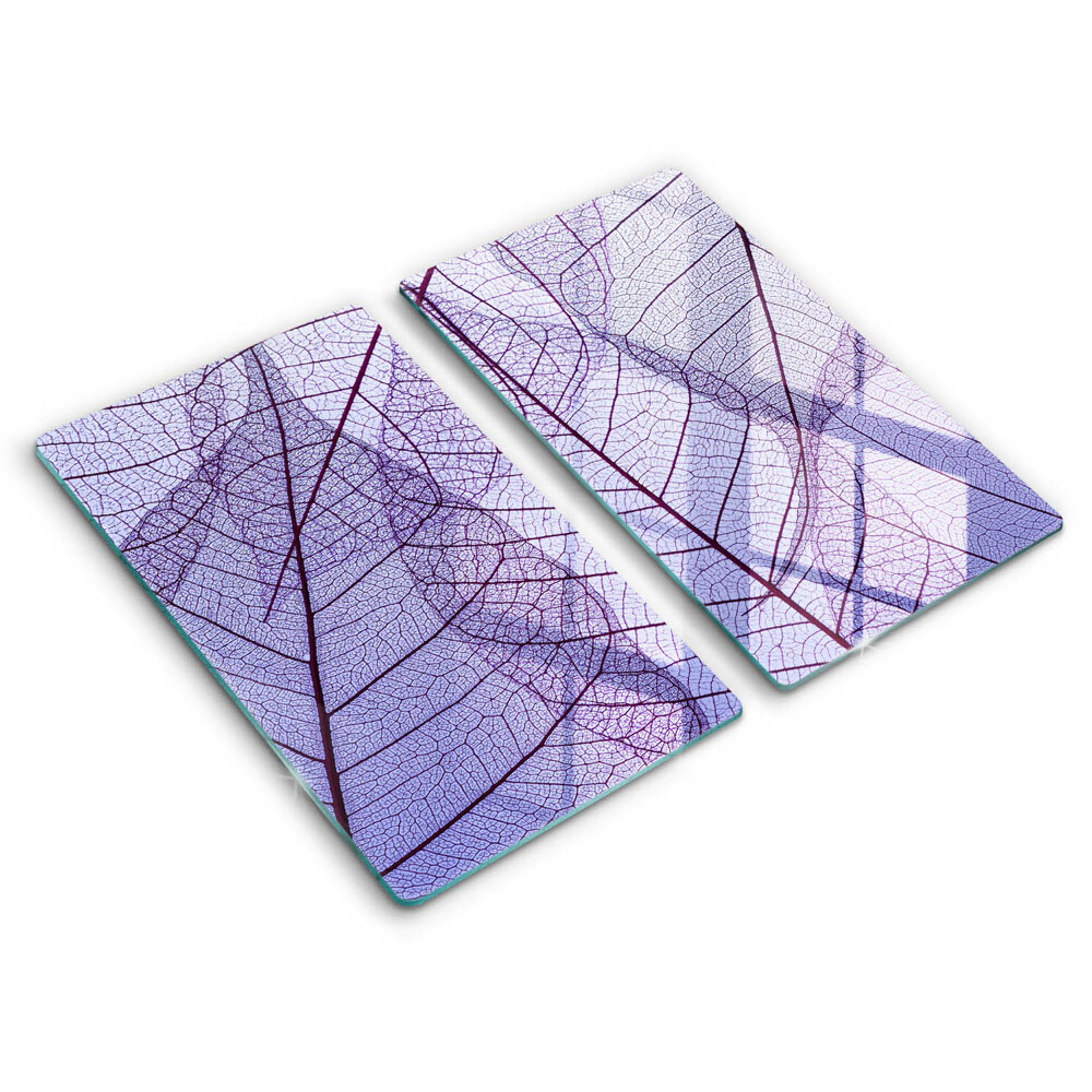 Placă din sticla protectie perete Frunze cu nervuri