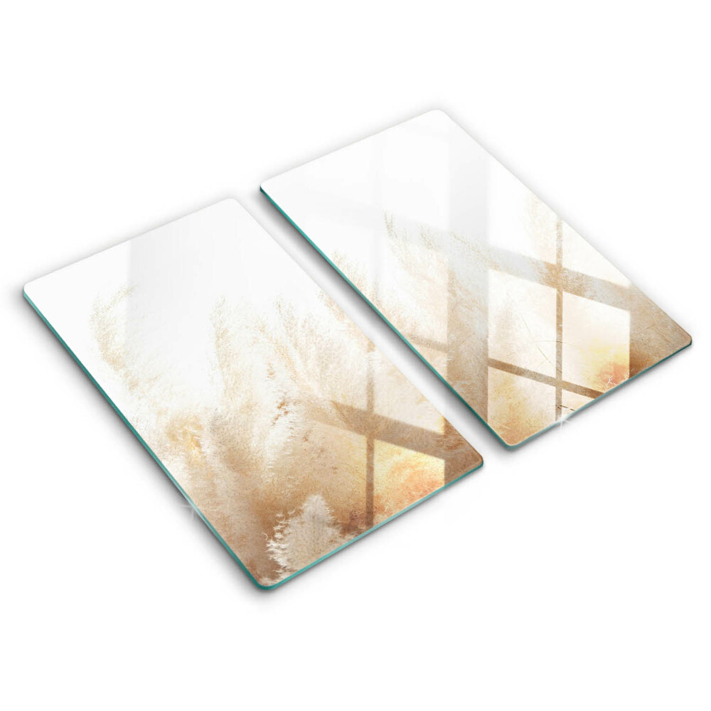 Placă din sticla protectie plita Iarbă de pampas