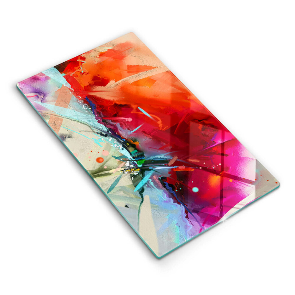 Placă din sticla protectie perete bucatarie Abstracție pictată