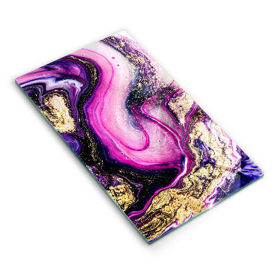 Placă sticla protectie aragaz Design abstract auriu