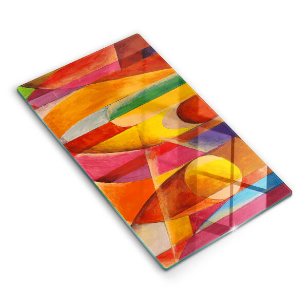 Placă din sticla protectie perete bucatarie Abstracție colorată