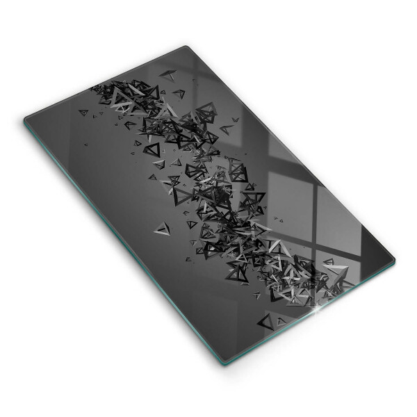 Placă sticla protectie aragaz Forme 3D abstracte