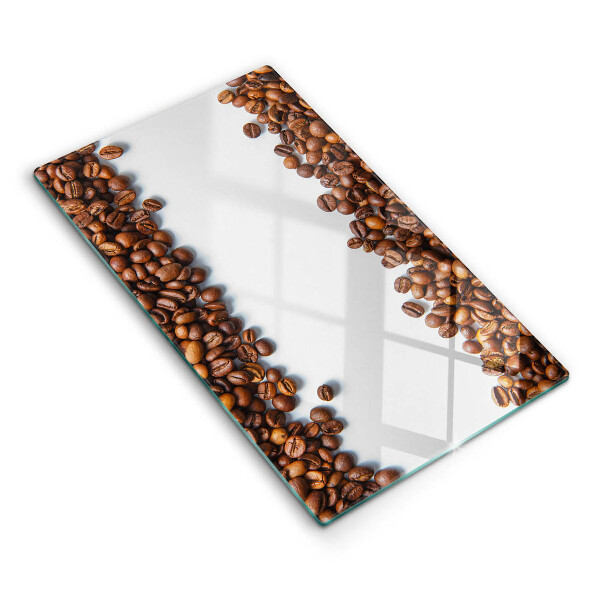 Placă din sticla protectie perete bucatarie boabe de cafea