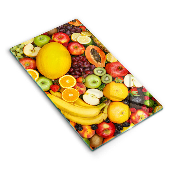 Placă din sticla protectie perete bucatarie Colecție de fructe