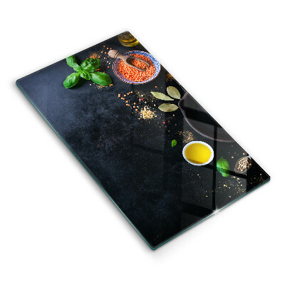 Placă sticla protectie aragaz Boluri cu condimente