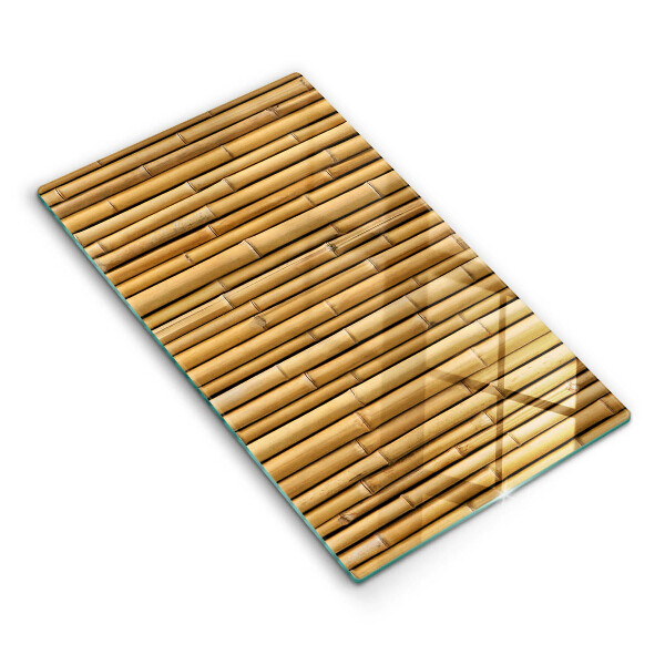 Placă din sticla protectie perete bucatarie Bambus boho natural