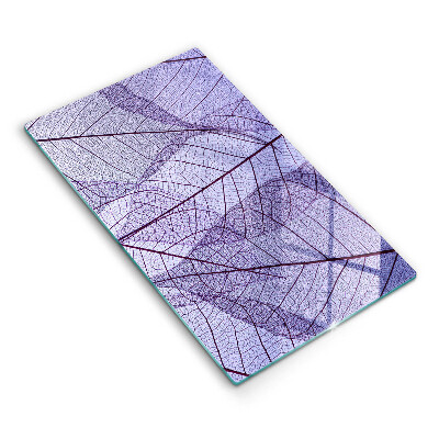 Placă din sticla protectie perete bucatarie Frunze cu nervuri