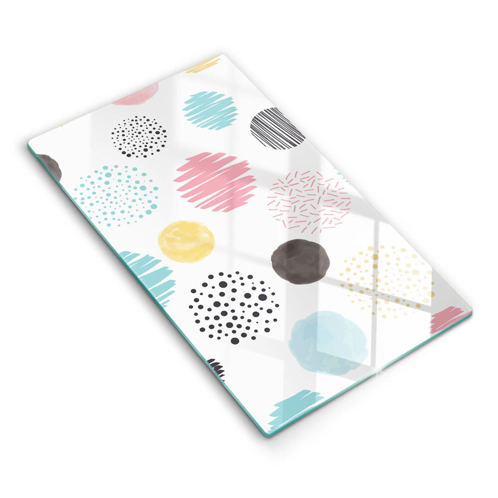 Placă din sticla protectie perete bucatarie Forme pictate