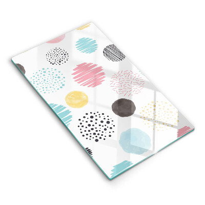 Placă din sticla protectie perete bucatarie Forme pictate