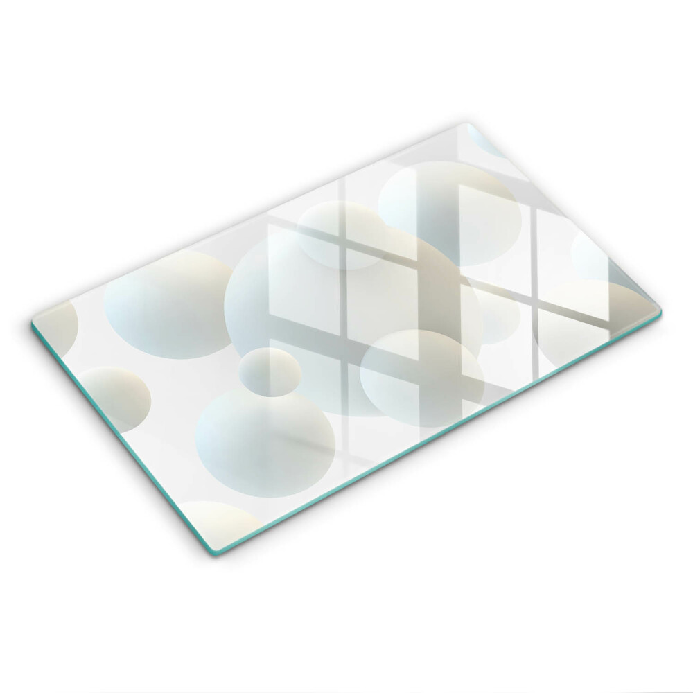 Placă din sticla protectie perete Sfere 3D moderne