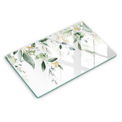 Placă protecție plita Frunze de acuarelă