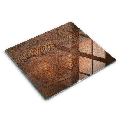 Decorativ placă sticla protectie aragaz Placă de lemn închis la culoare 60x52 cm