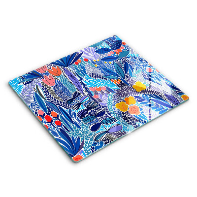 Decorativ placă sticla protectie aragaz Pajiște pictată 60x52 cm