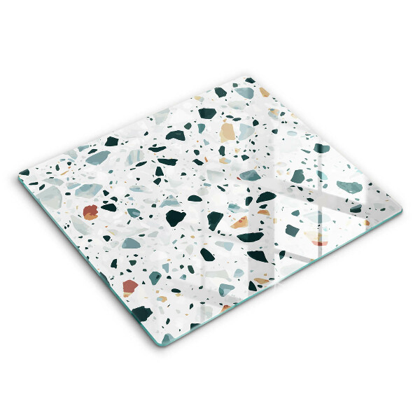 Decorativ placă sticla protectie aragaz Gresie deschisă la culoare 60x52 cm