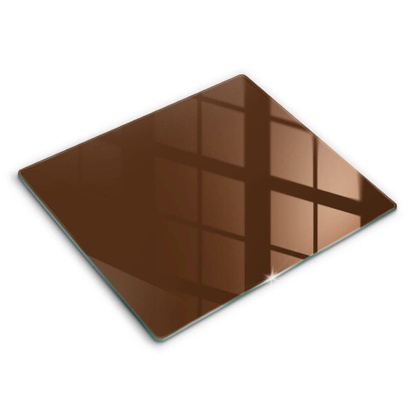 Decorativ placă sticla protectie aragaz Culoare maro 60x52 cm