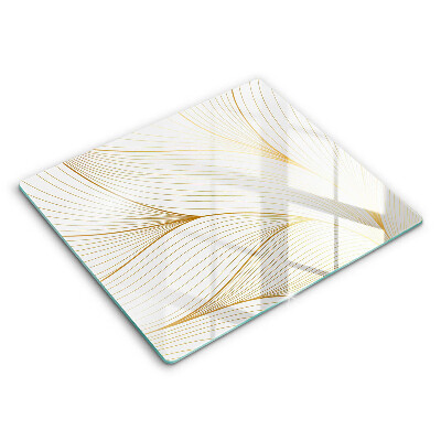 Decorativ placă sticla protectie aragaz Model de linie modern 60x52 cm 