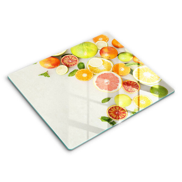 Decorativ placă sticla protectie aragaz Citrice 60x52 cm