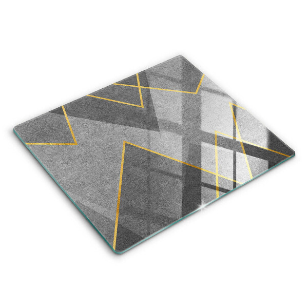Decorativ placă sticla protectie aragaz Forme ascuțite 60x52 cm