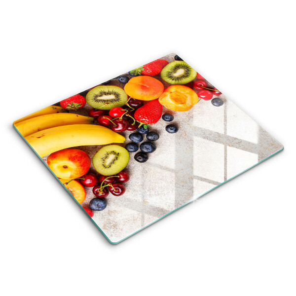 Decorativ placă sticla protectie aragaz Fructe de sărbători 60x52 cm