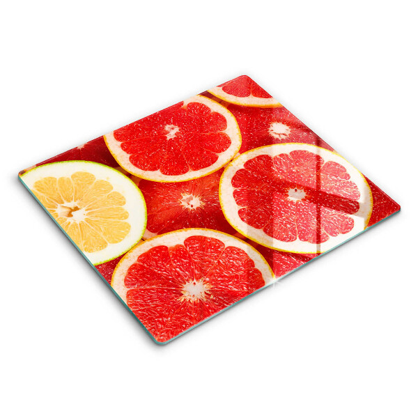 Decorativ placă sticla protectie aragaz Felii de grapefruit 60x52 cm