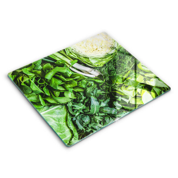Decorativ placă sticla protectie aragaz Legume verzi 60x52 cm