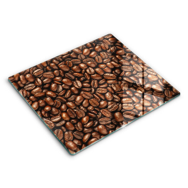 Decorativ placă sticla protectie aragaz boabe de cafea 60x52 cm